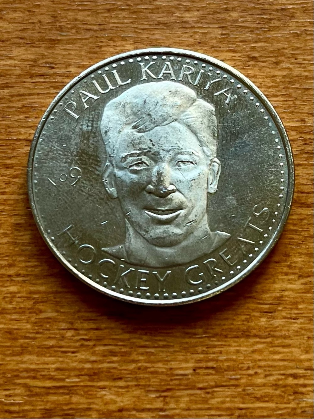 1996-97 Hockey Greats Paul Kariya Coin